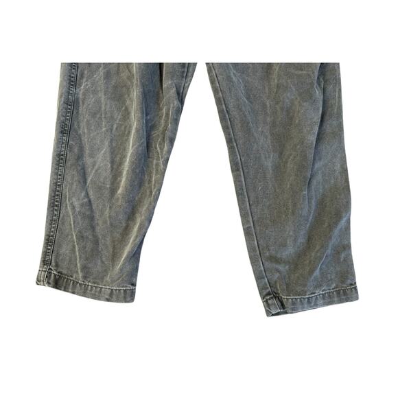 Free People Light Gray Margate Paper Bag Pleated Drawstring Pants Size SP - Picture 5 of 9